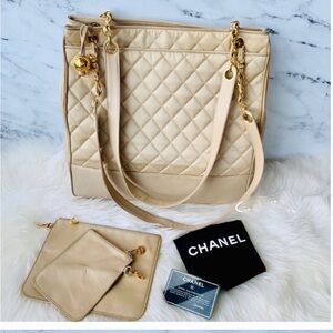 Vintage Chanel 24k gold hardware Tote bag